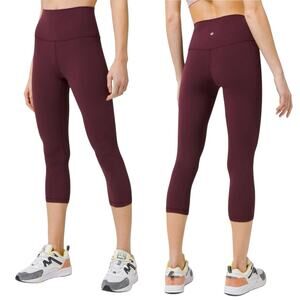 Lululemon Align Crop Cassis Burgundy Red 21" W6BGDS Nulu Yoga Leggings Size 4